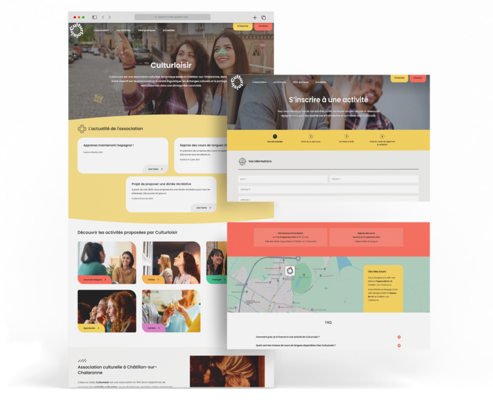 Charte du site internet Culturloisir créée par emergence graphique